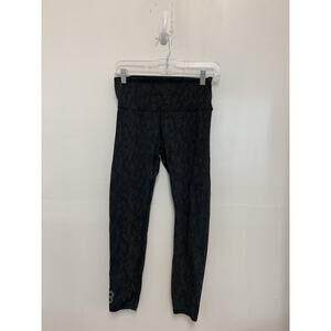 Varley Leggings Womens M Grey Printed High Rise Yoga Pants Stretch Active